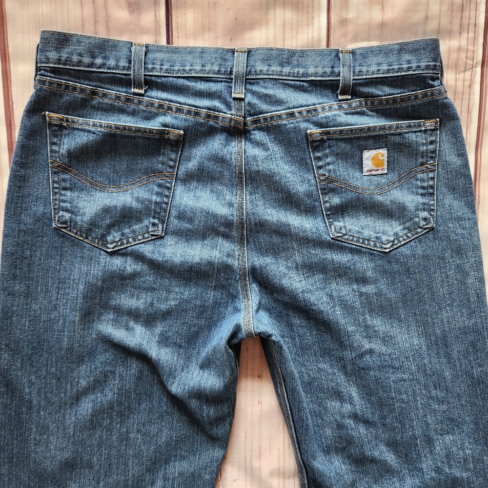 Carhartt "Holter" Relaxed Fit Straight Leg Blue Jeans | Men's Size 40x34 - Picture 5 of 10